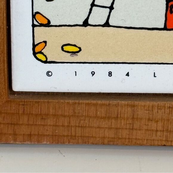 Vintage Lillian Vernon Autumn Falling Leaves Tile Wall Hanging 1984 - Picture 2 of 6